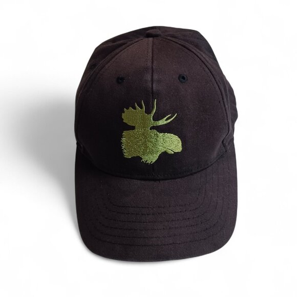 Vintage Moosehead Breweries Baseball Cap AJM International Brown Elastic L-XL - Picture 1 of 10